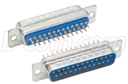 Dip solder straight PCB mount connector DB-25 male